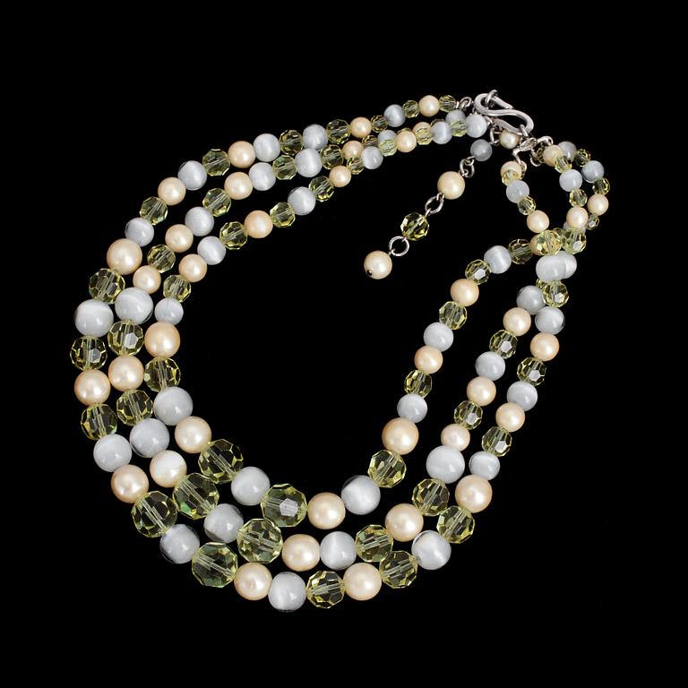 A necklace by Christian Dior.