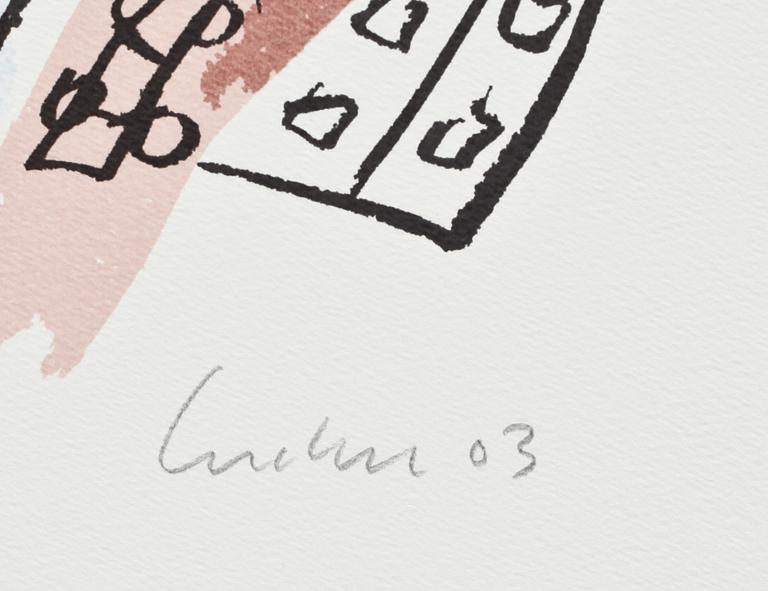 ULF LUNDELL, färglitografi, signerad med dedikation 2003, numrerad E.A.