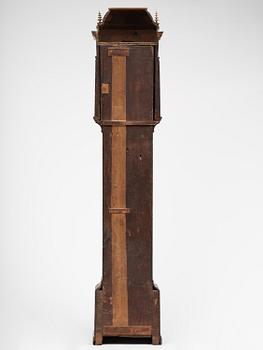 A George II japanned musical longcase clock by William Barrow (watchmaker in London 1700-36).