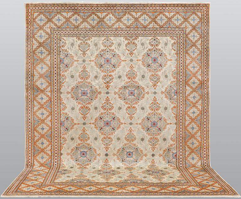 A Keshan carpet, 382 x 280 cm.