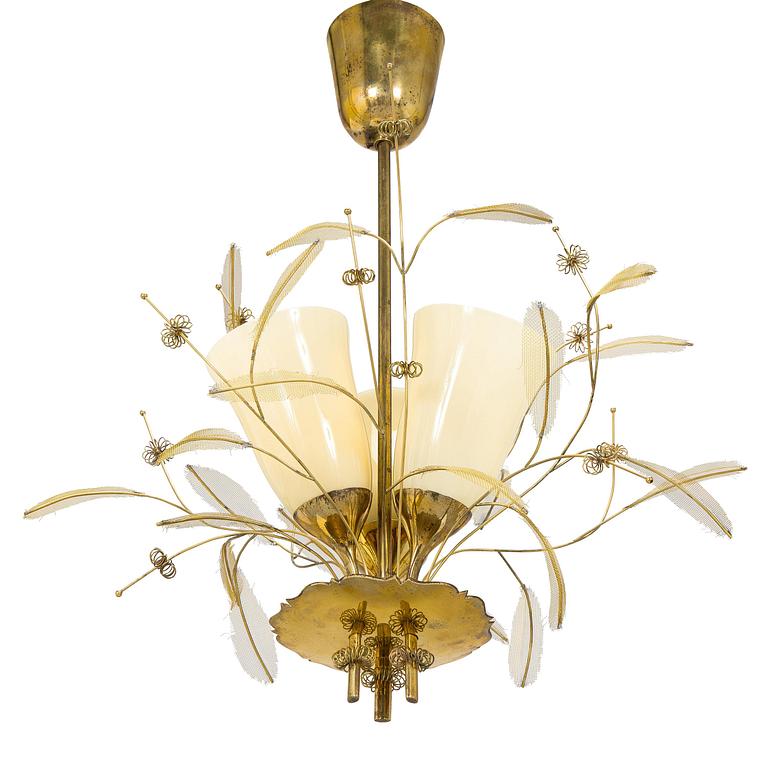 Paavo Tynell, taklampa, modell 9029/3, Taito Oy, 1900-talets mitt.