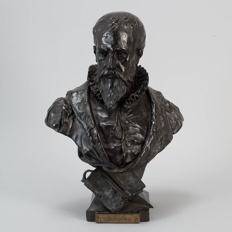 ÉMILE LOUIS PICAULT, skulptur, brons, signerad.