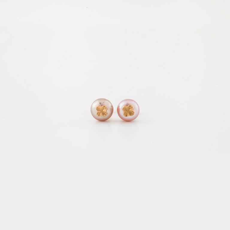 PER BORUP, a pair of cultured pearl earrings.