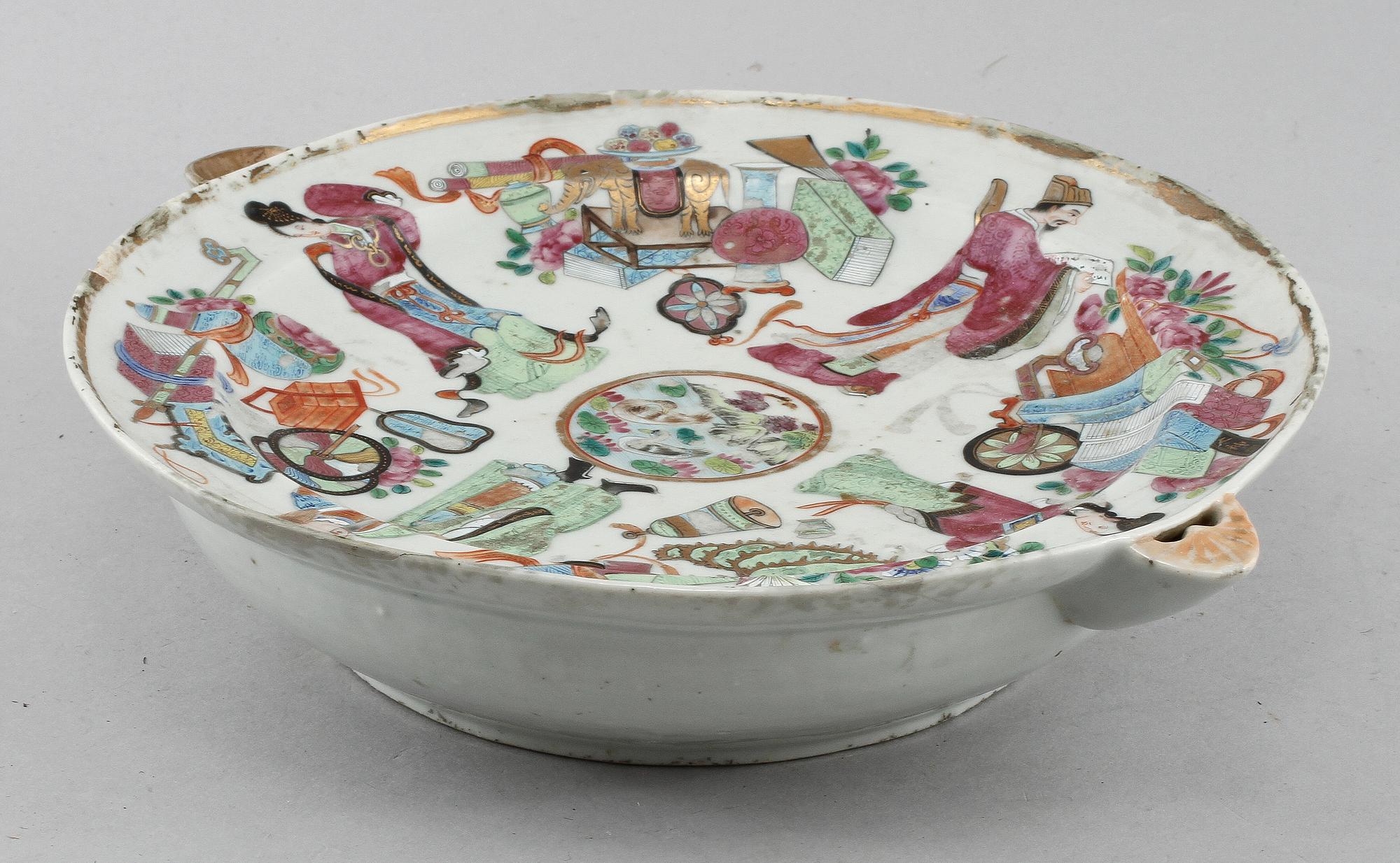 PARTI PORSLIN, 6 delar, Kanton, 1800/1900-tal.