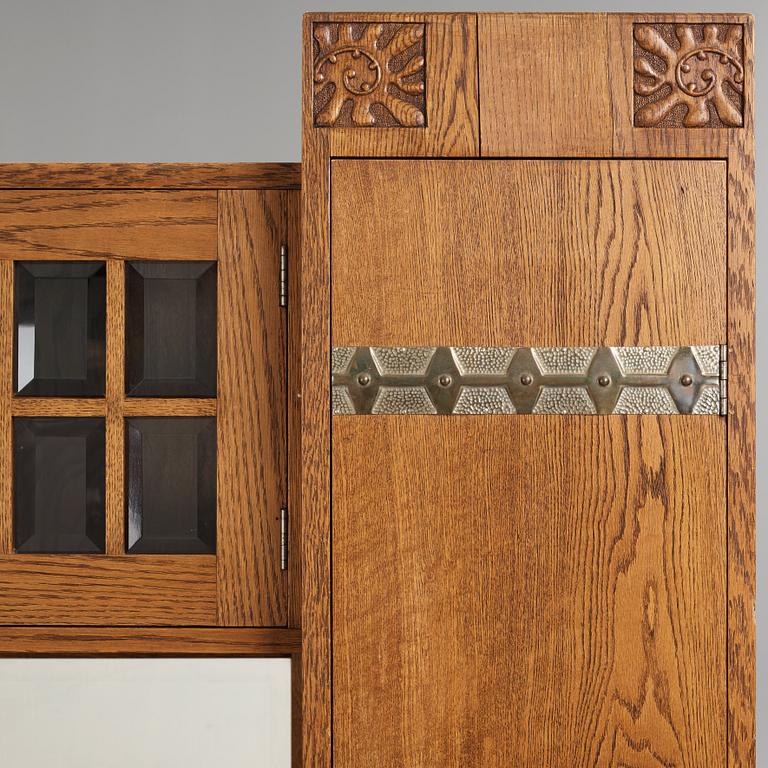 An Art Nouveau oak cabinet, Finland, ca 1900.