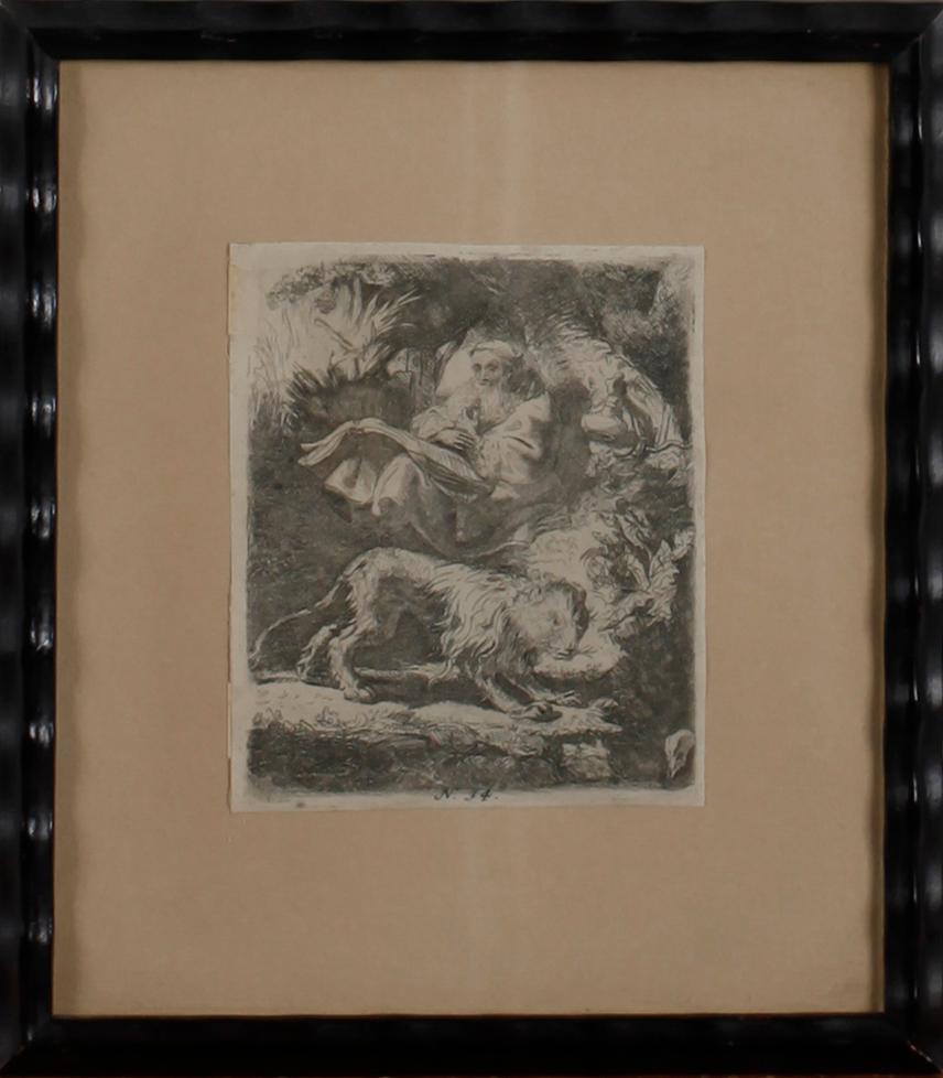 REMBRANDT HARMENSZ VAN RIJN, kopior efter, etsningar, 8 st. 1800-tal.