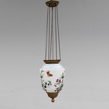 MÅNSKENSAMPEL, sekelskiftet 1900. Höjd 35 cm.