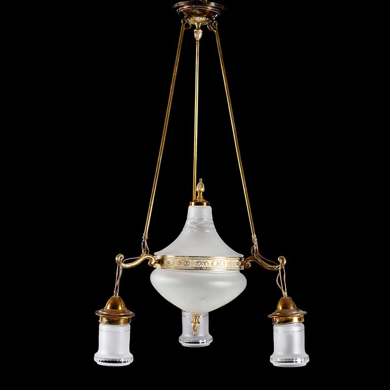 TAKLAMPA, jugend, 1900-talets första hälft. Höjd ca 100 cm.
