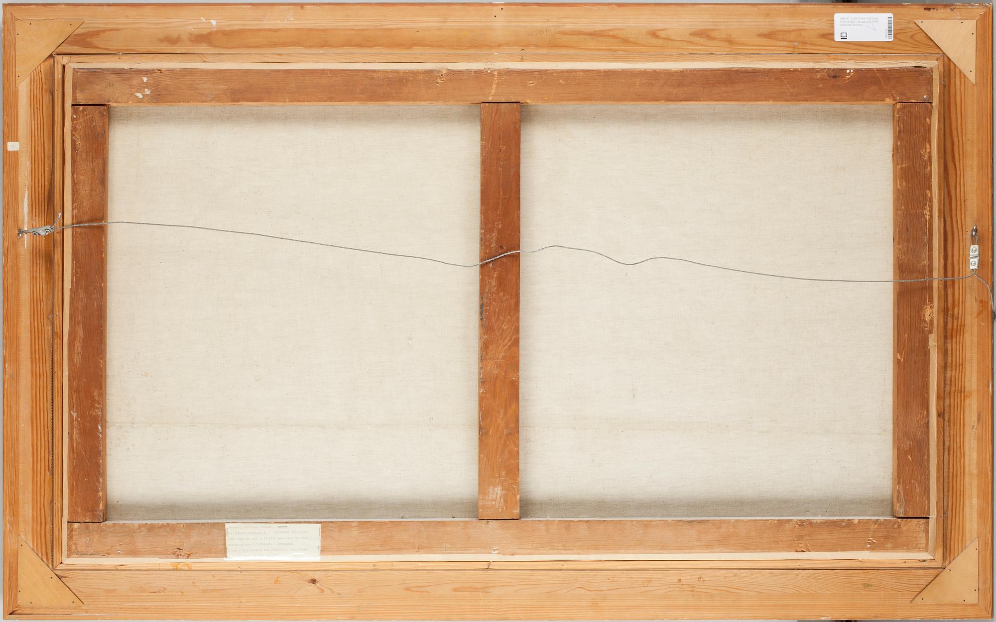 CHRISTIAN FREDRIK SWENSSON, olja på duk, sign o dat 9?.