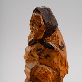 AXEL PETERSSON DÖDERHULTARN, 6 delar, Auktionsgrupp, snidat trä.