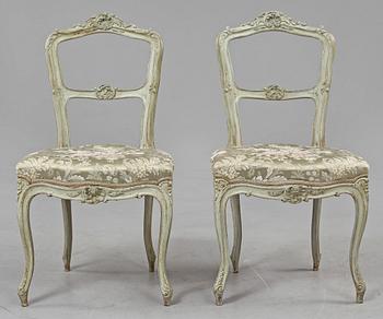STOLAR, ett par, Louis XV-stil, 1800-talets andra hälft.