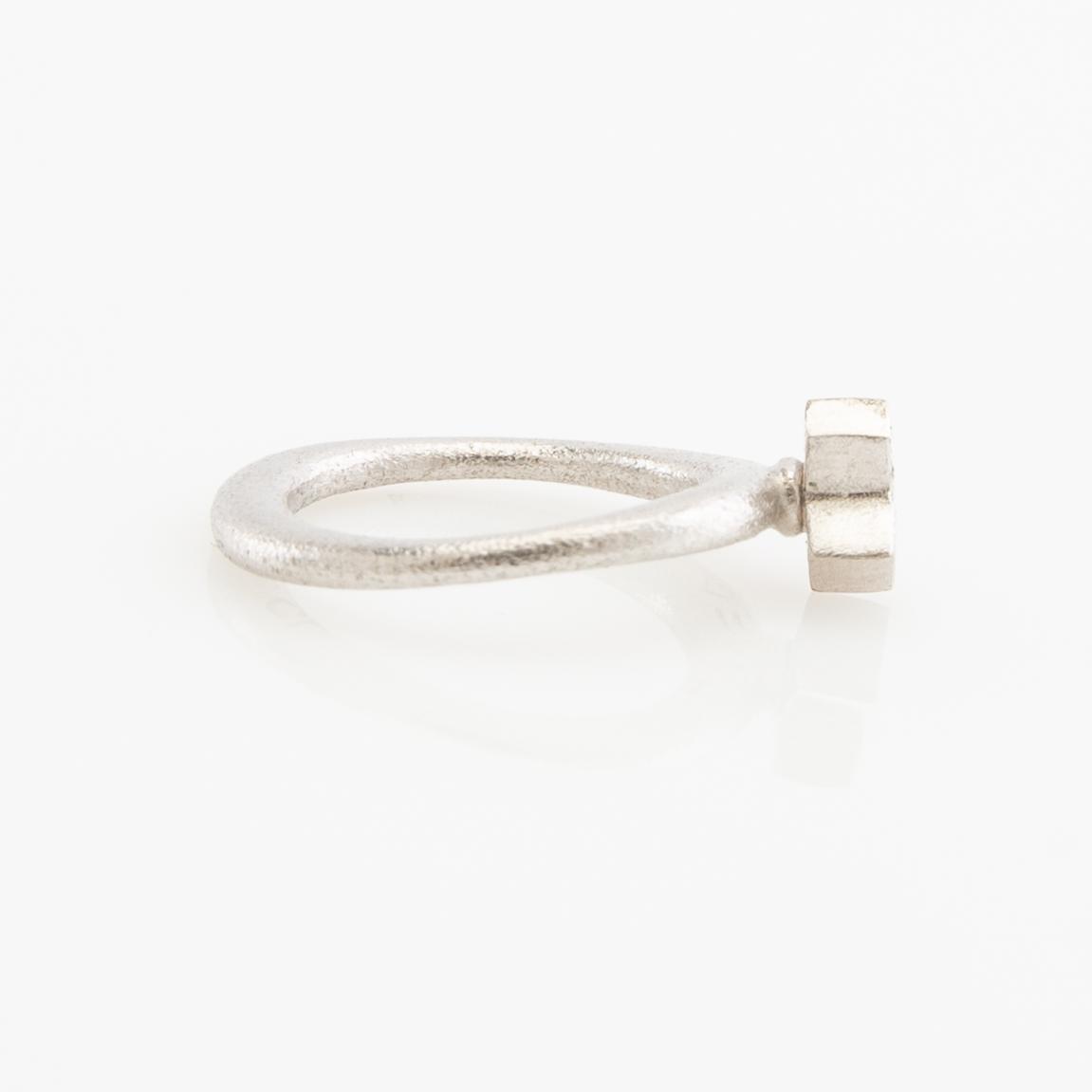 Ole Lynggaard, Ring, "Love", 18k white gold set with brilliant-cut diamonds, design by Charlotte Lynggaard.