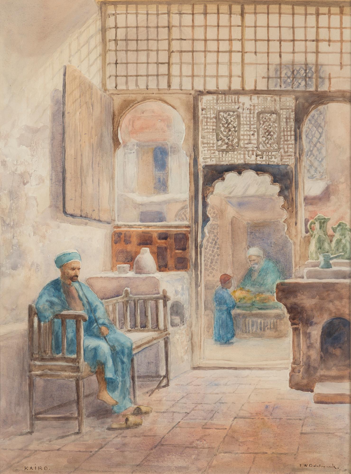 FRANS WILHELM ODELMARK, akvarell, signerad F.W. Odelmark.