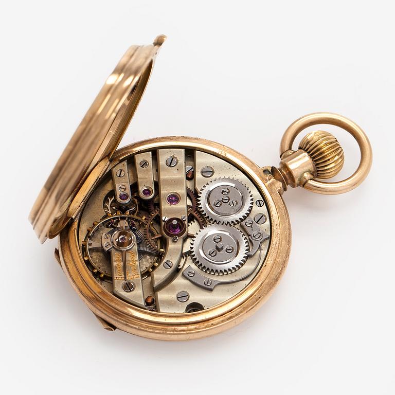 Borel Neuchatel, pocket watch, hunter, 37.5 mm.