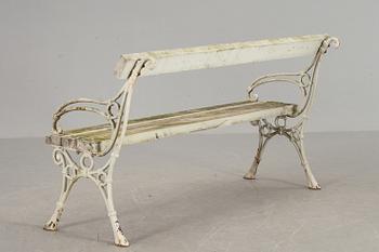 TRÄDGÅRDSBÄNK, gjutjärn, omkring 1900.