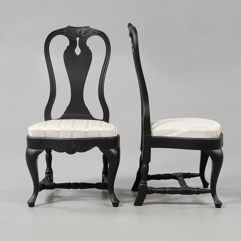 STOLAR, ett par, rokokostil, 1900-talets mitt/andra hälft.