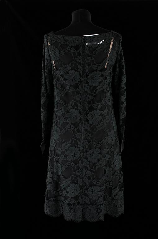 A 1970s black evening dress by Frank Usher.