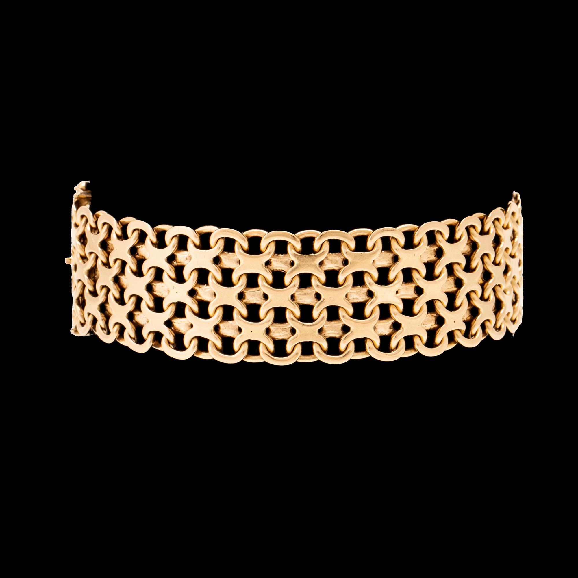 Bracelet X-link 18K gold.