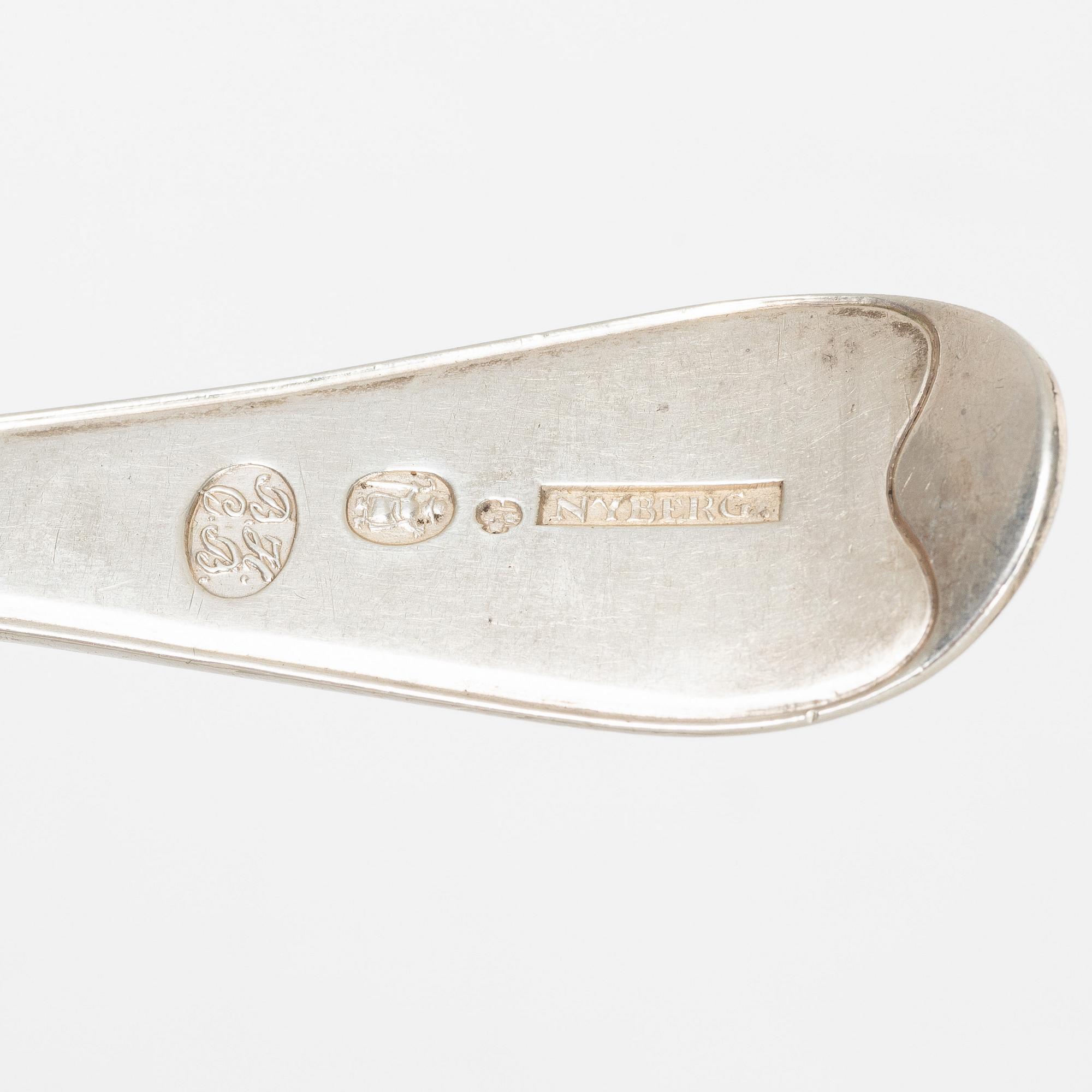 Gafflar, 4 st, silver, Lidköping, 1800-talets början.