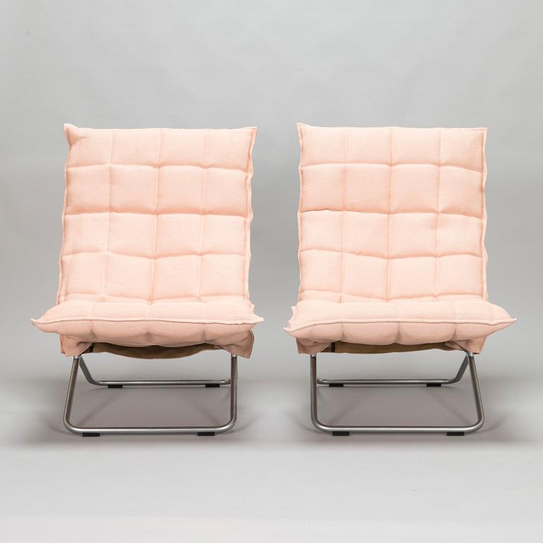 Harri Koskinen, A pair of 'K Chair' lounge chairs, Woodnotes, Finland.