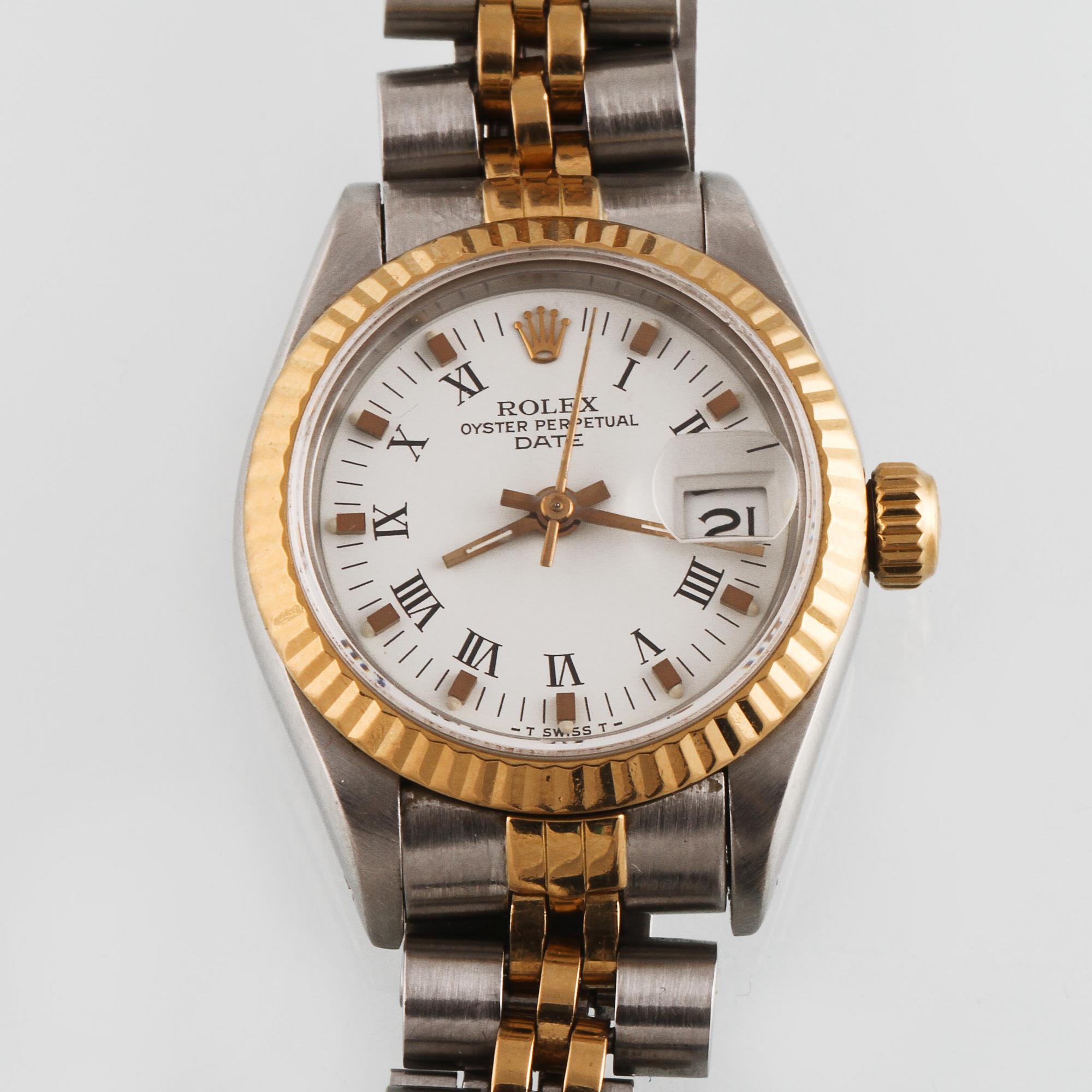 ARMBANDSUR, dam, Rolex, Oyster Perpetual Date, 18K guld samt stål.