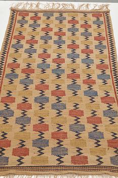 Märta Måås-Fjetterström, A TEXTILE, "Skaftblomman", flat weave, ca 192 x 76 cm, signed MMF.