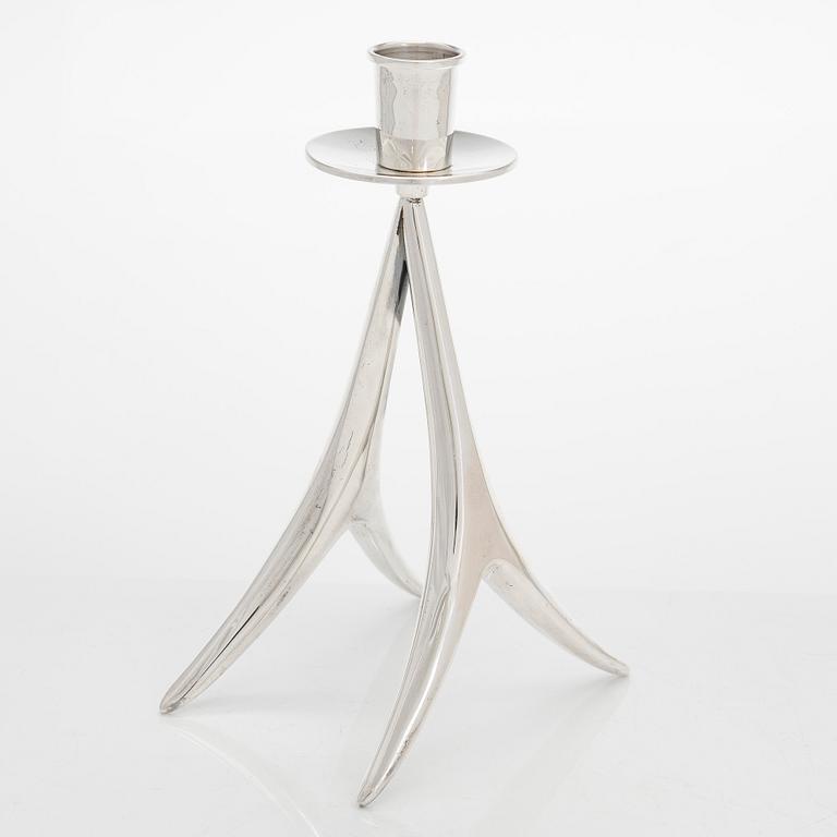 Anna-Greta Eker, A silver candlestick for Auran Kultaseppä Oy, Turku, 1968.