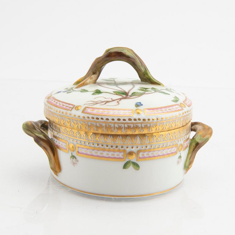 A Flora Danica porcelain sugar bowl Royal Copenhagen Denmark 1960/70s.