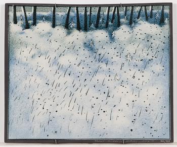 Heljä Liukko-Sundström, väggplattor, 4 st, signerade Heljä Liukko-Sundström, Arabia 1982 och 1983.