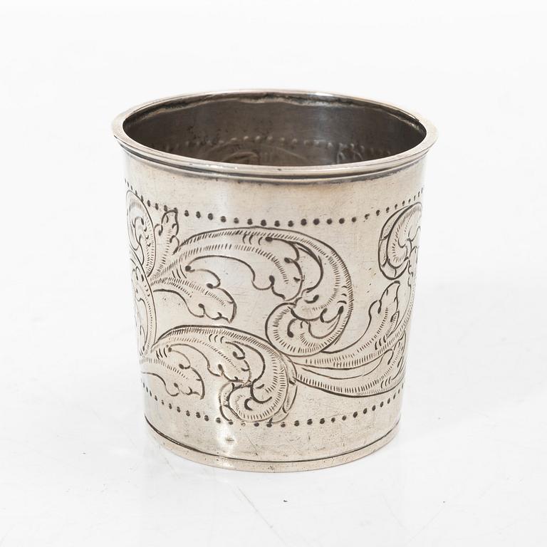Johan Peter Olsen Rust, bägare, silver, Trondheim, Norge 1762.