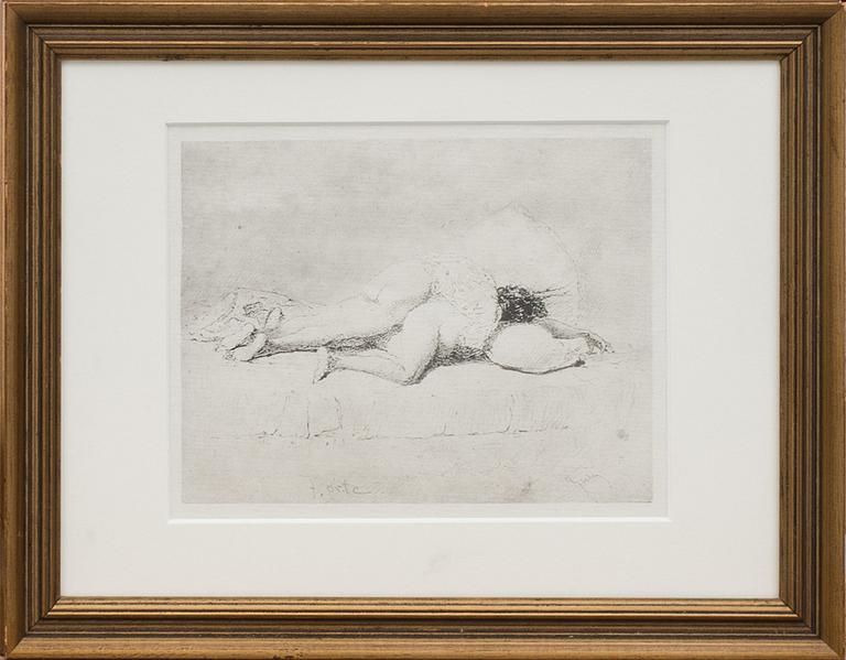 MIKHAIL ALEKSANDROVICH ZICHY, litografi, signerad i trycket.