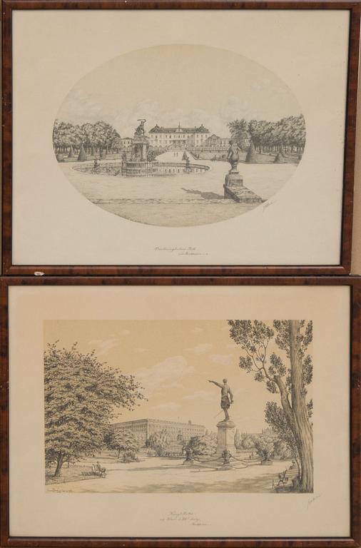 JAMES PAULI, LITOGRAFIER, 6 st, signerade och daterade 1929 i trycket.