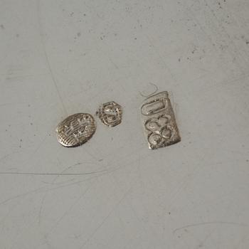 TESERVIS, 3 delar, silver, empirestil. Total vikt ca 1030 g.