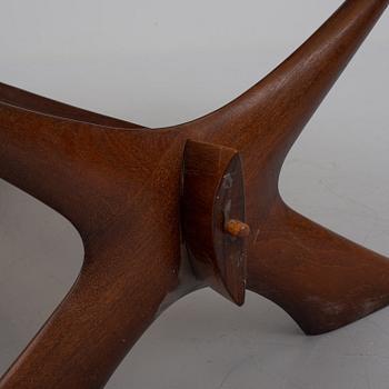 FREDRIK SCHRIEVER-ABELN, soffbord, glas och mörkt trä.