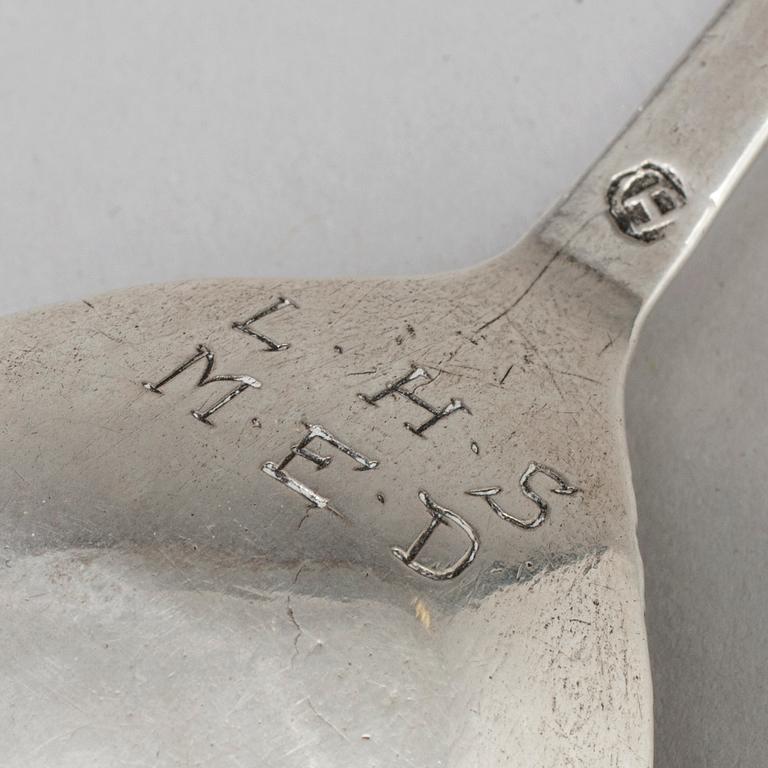 A spoon, possibly mark of Christen Hansen, Bergen, master 1653.