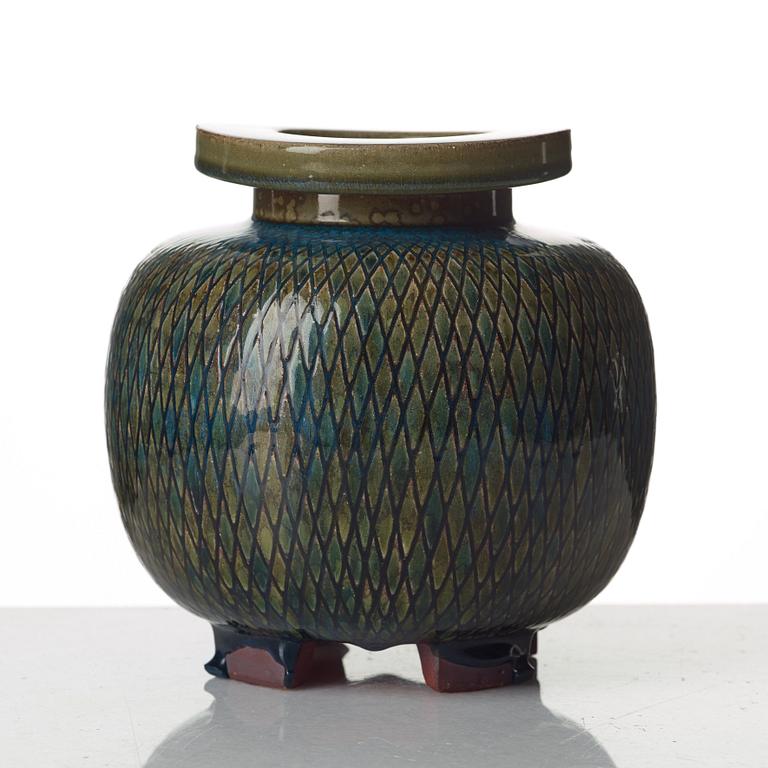 Wilhelm Kåge, a 'Farsta' stoneware jar, Gustavsberg studio 1957.