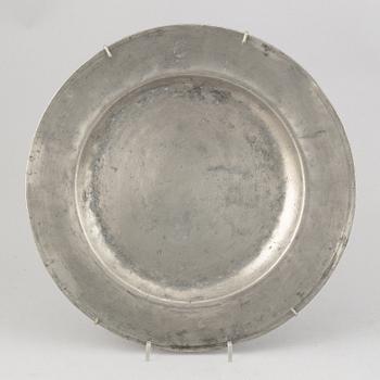A group of six pewter dishes, different makers mark, most early 19th Century, Swedish/English.