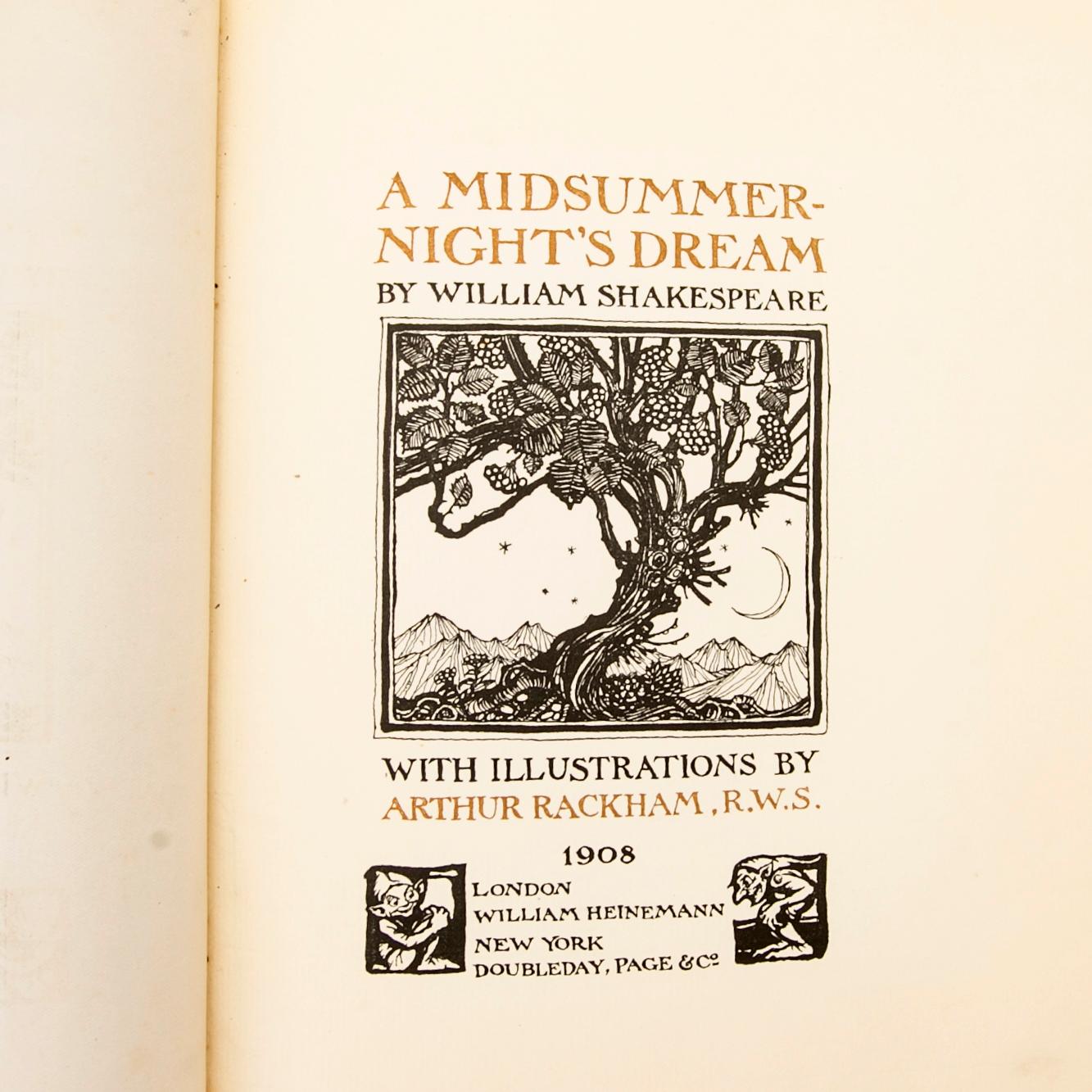 Arthur Rackham, book, “A Midnight's Dream”, no. 632/1000, 1908.