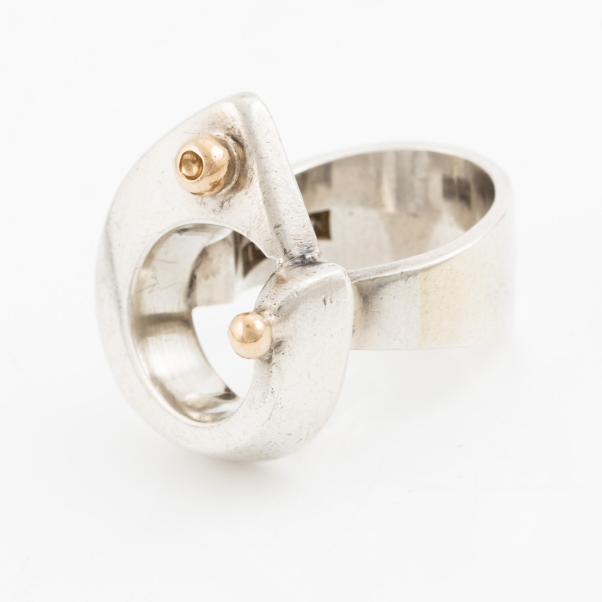 Sven-Erik Högberg, ring, sterlinsgsilver, Göteborg 1992.