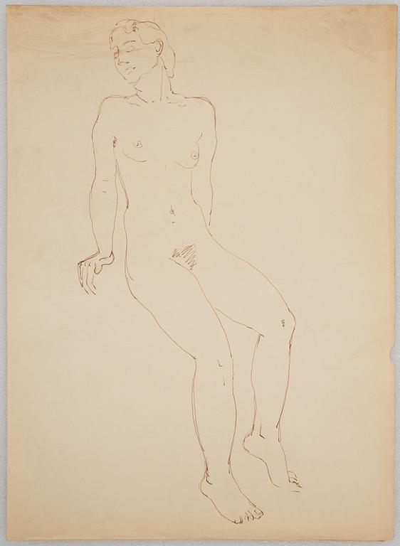 Wilhelm Kåge, modellstudier, fyra stycken, 1930-40-tal.