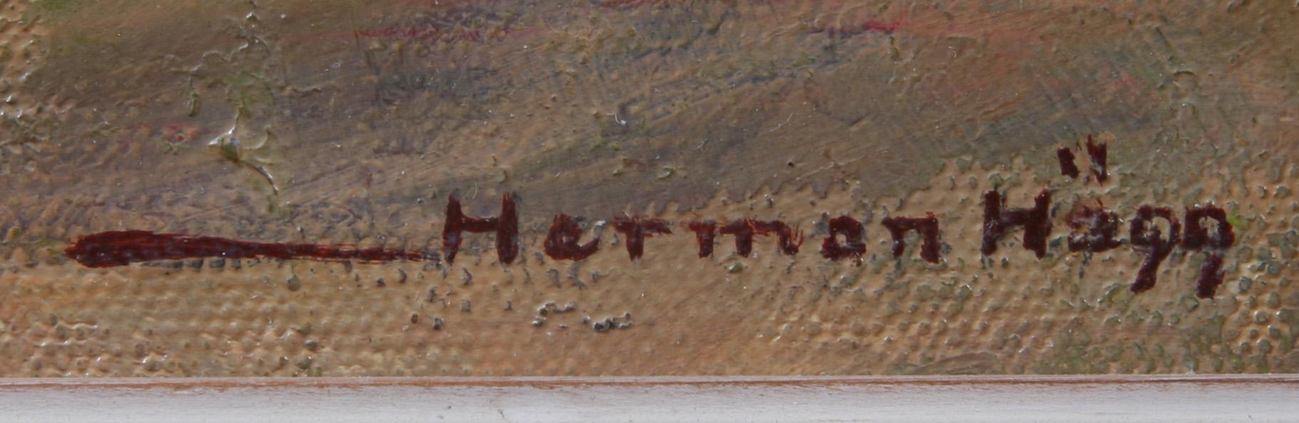 HERMAN HÄGG, olja på duk, sign.