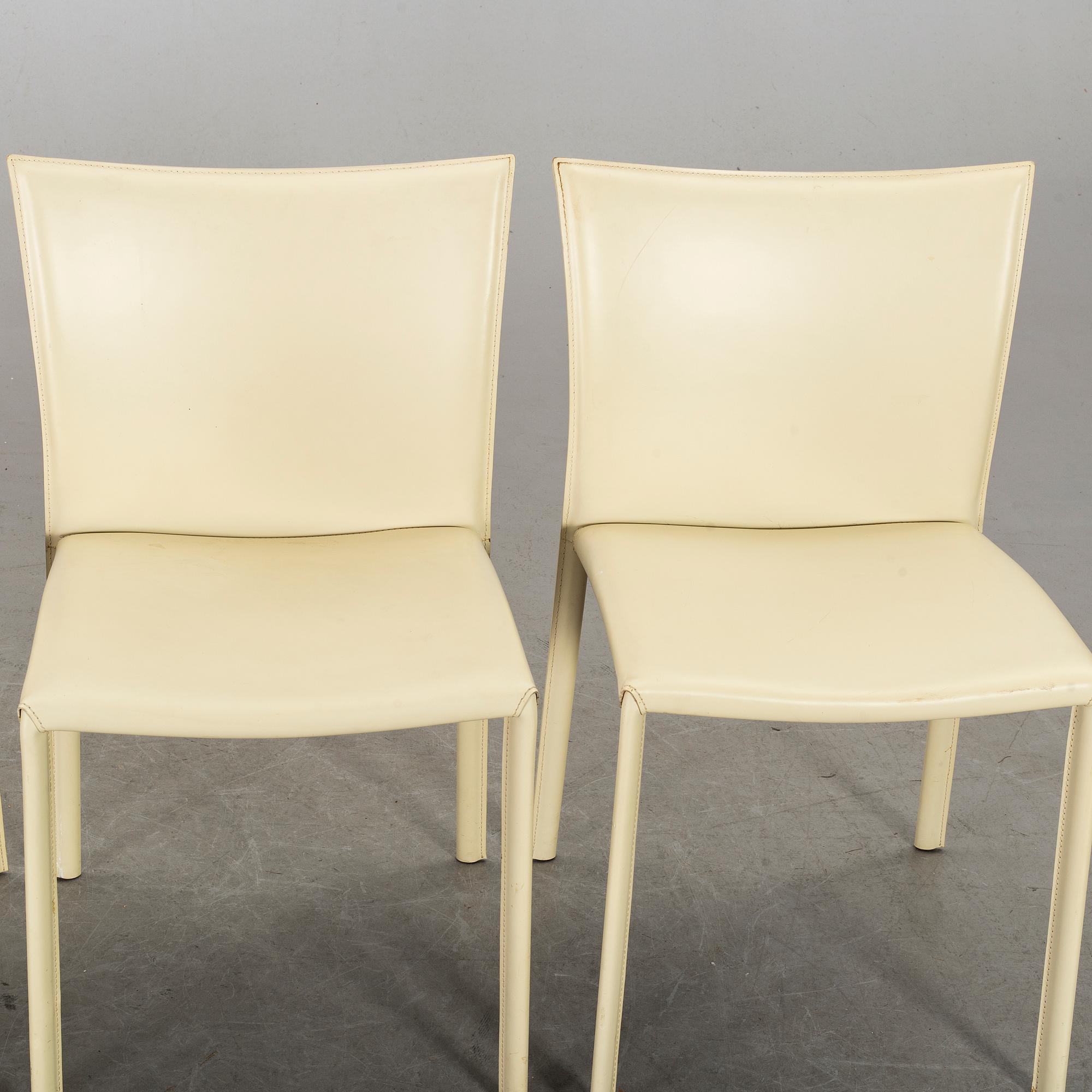 CHAIRS, a set of four chairs, Cidue, Italy, style of Mario Bellini.