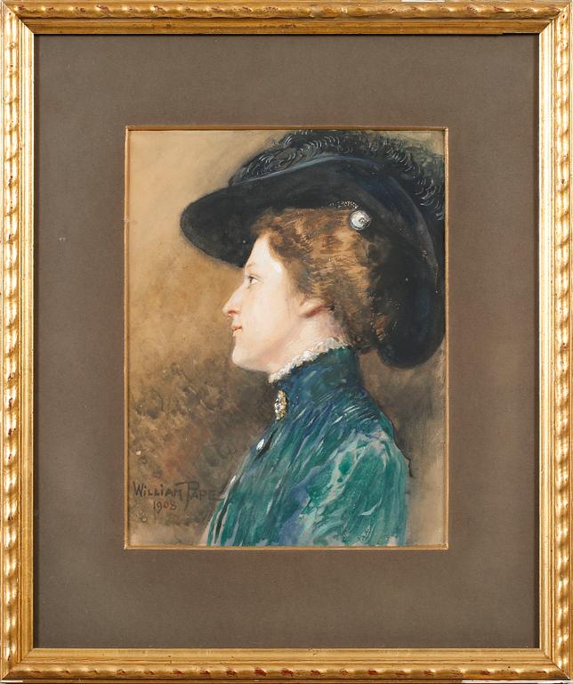 WILLIAM PAPE, a watercolor, signed and dated 1908.