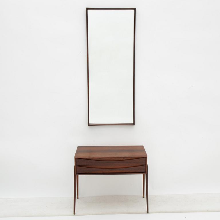 Rimbert Sandholt, a chest of drawers and a mirror, Glas & Trä, Hovmantorp, 1960's/70's.