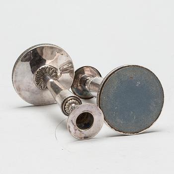 LJUSSTAKAR, ett par, silver, K & EC, Göteborg. 1965.