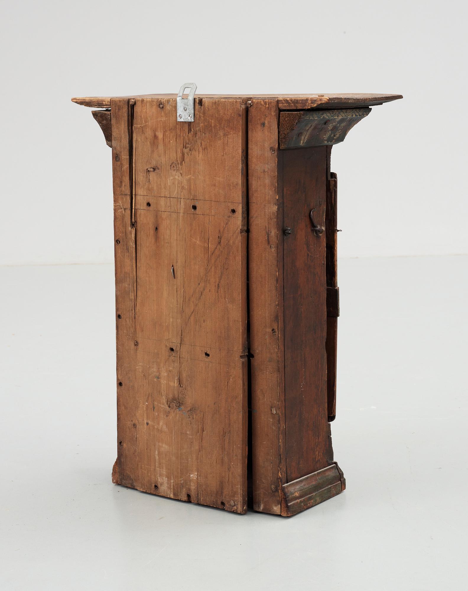 A late 18th century Swedish wall cabinet,