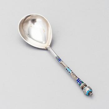 RYSK SKED, silver och cloisonné emalj, Moskva Petr Miljukov 1896-1908.