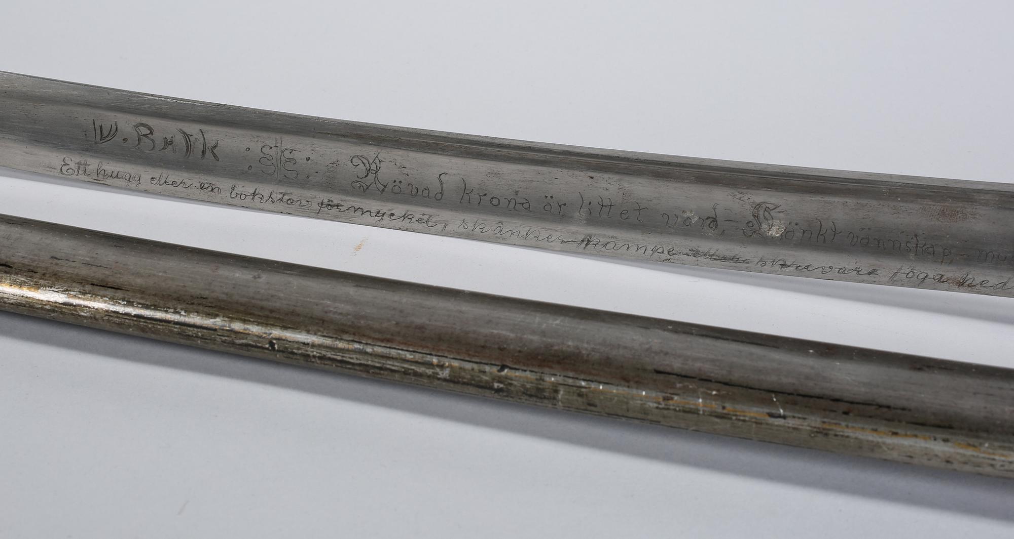 SABEL, m/1808, för artilleriregementena.