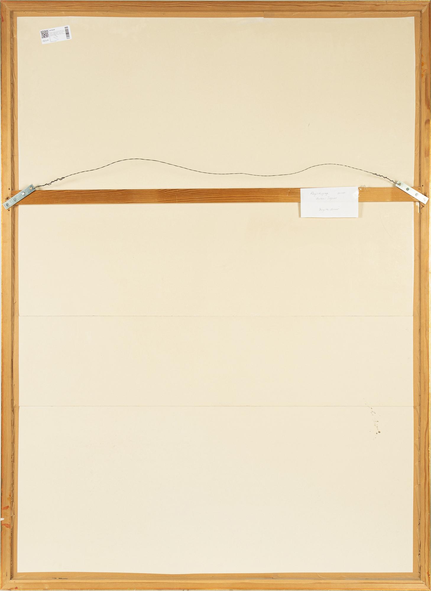 Antoni Tàpies, kithograph in colours, 1972, signed 32/50.