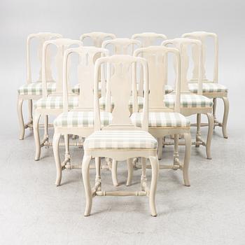 A set of 10 chairs, Rococo style, 1949.
